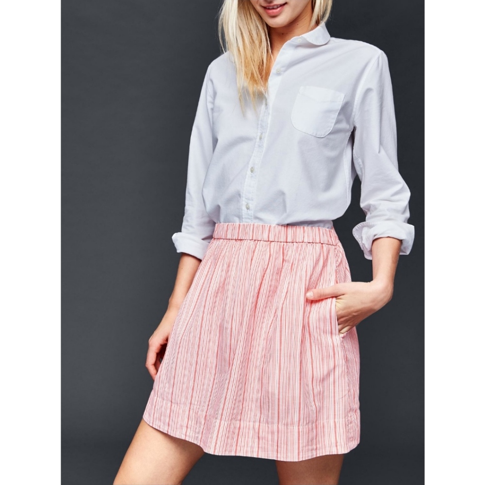 Gap Coral Striped Skirt